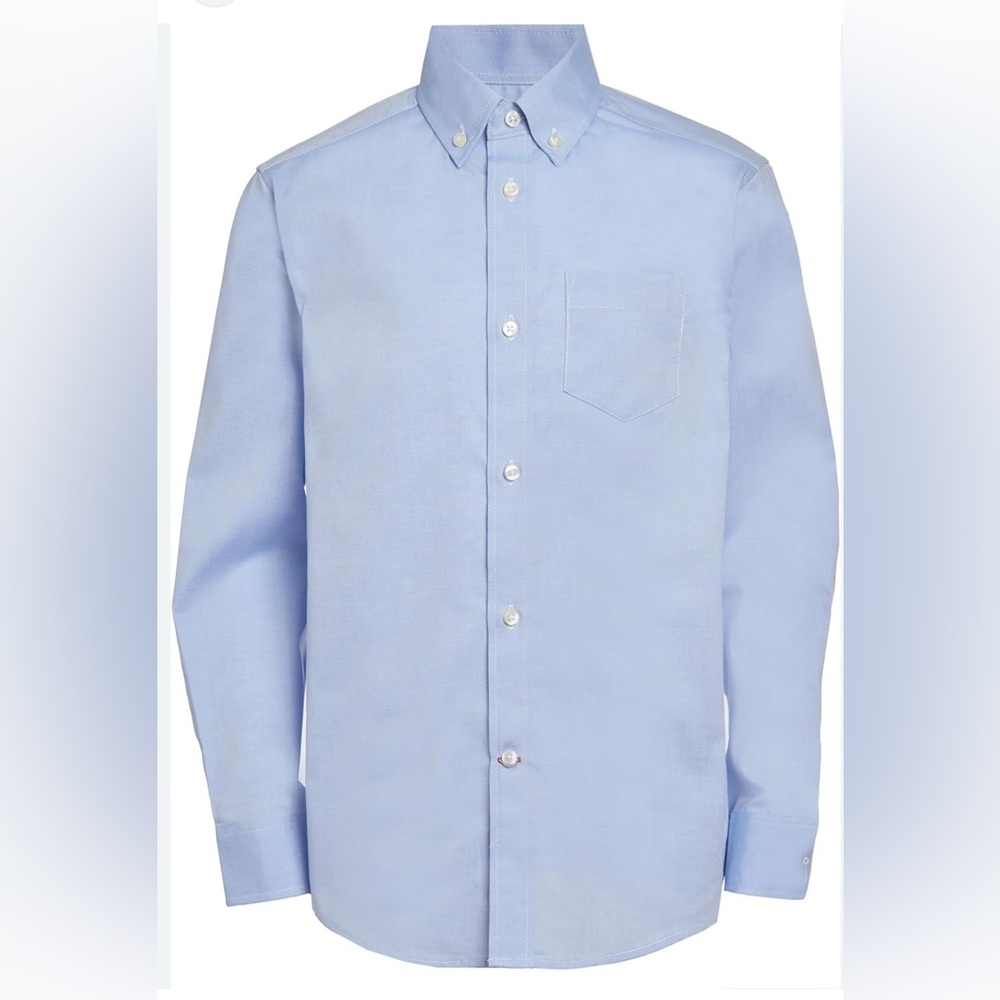 Tommy Hilfiger Boys Oxford Long Sleeve Shirt in Light Blue| Size: 14